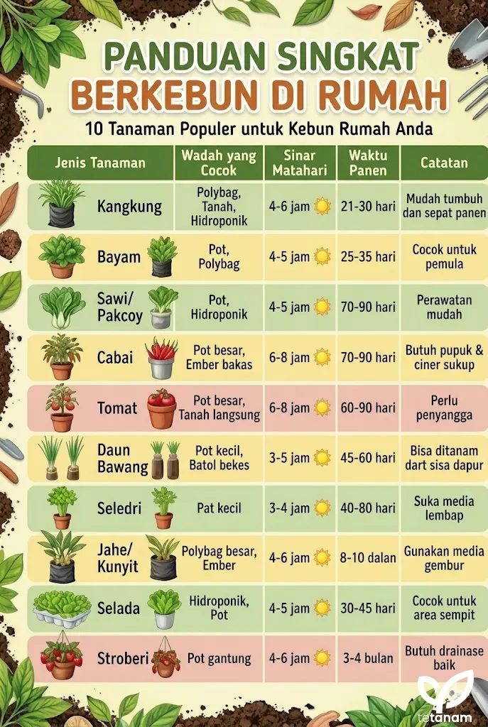 panduan berkebun di rumah